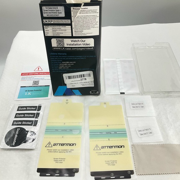 Galaxy Note 10 Screen Protector Include 2 Pack Screen Protector - Picture 1 of 7